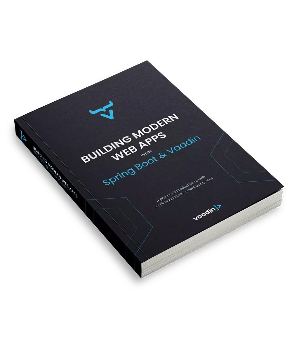 Develop Modern Web Apps with Spring Boot & Vaadin - white paper cover